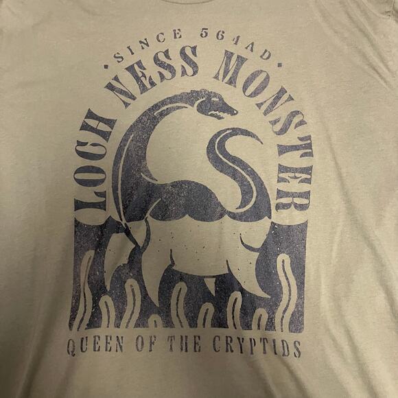 Heroes and Villains Loch Ness Monster Green Graphic T Shirt Size XXL - Picture 2 of 6